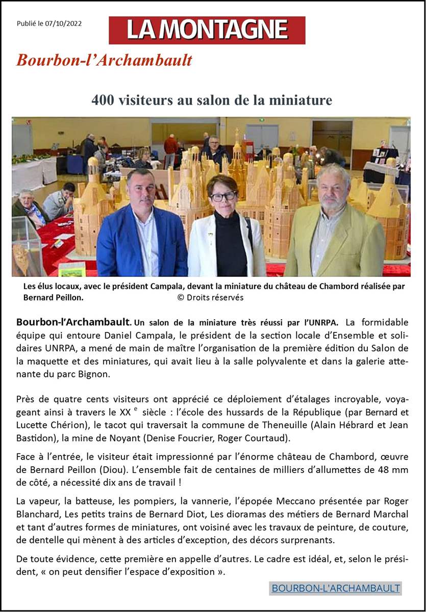 Exposition  Bourbon-l'Archambault (Allier) Octobre 2022